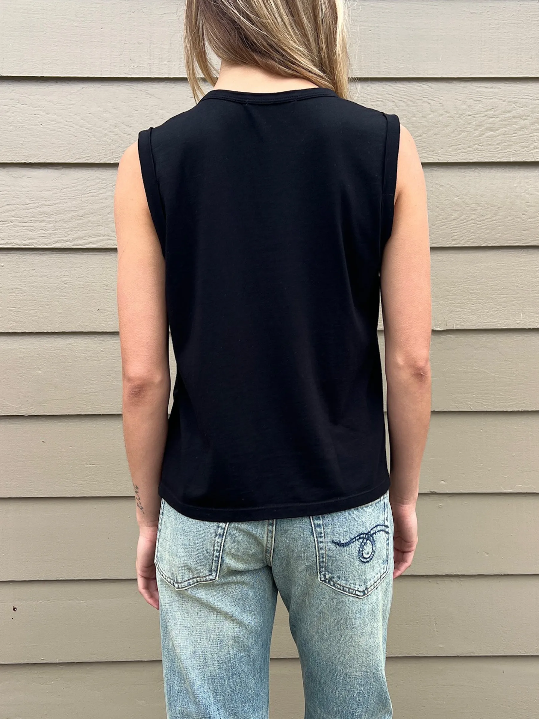 Florence Tank in Lightweight Jersey - Black